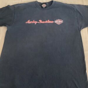 Harley-Davidson Charcoal Tee with Red and White Logo